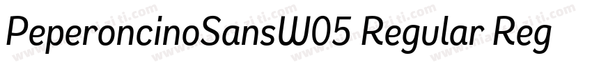 PeperoncinoSansW05 Regular Regular字体转换